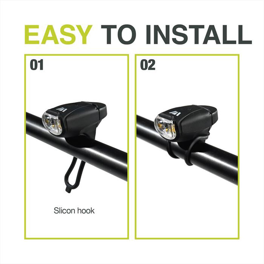 Immagine del prodotto NEWRBAN - Luce USB per bici e monopattino NEWMLIGHTUSBK-Nero