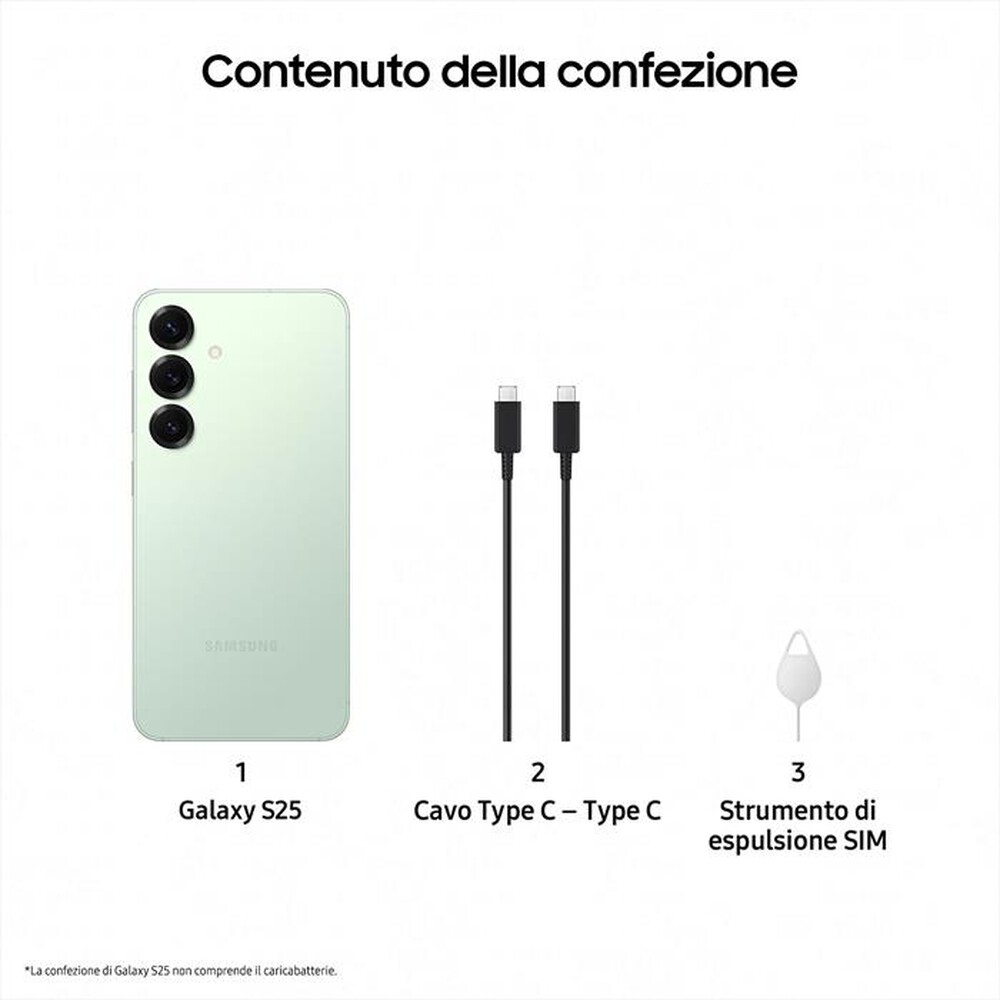 Immagine del prodotto SAMSUNG - Smartphone Galaxy S25 128GB-Mint