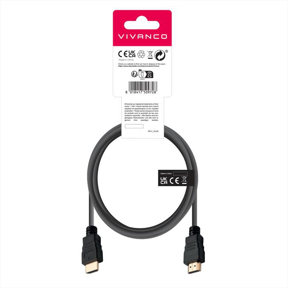 Immagine del prodotto SBS - Ultra HDMI cavo with ethernet,-Nero