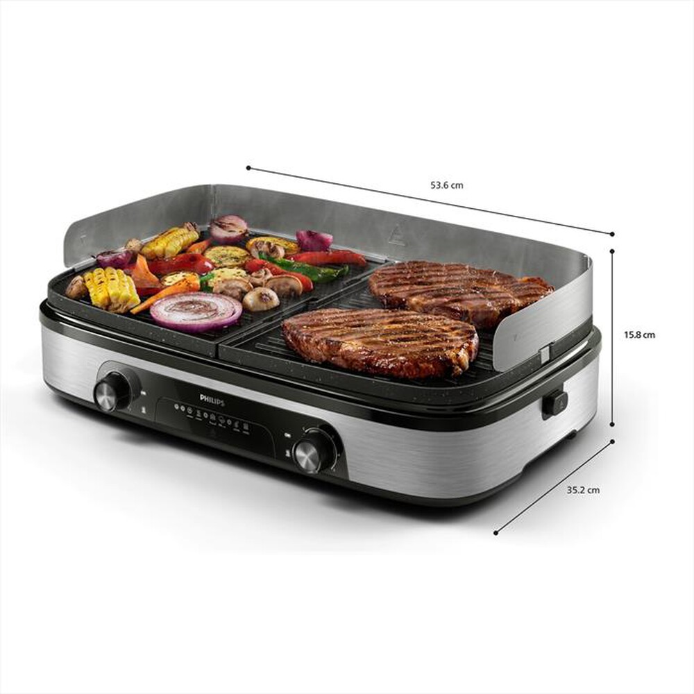 Immagine del prodotto PHILIPS - Grill da tavolo Serie 5000 HD6222/90-Alluminio