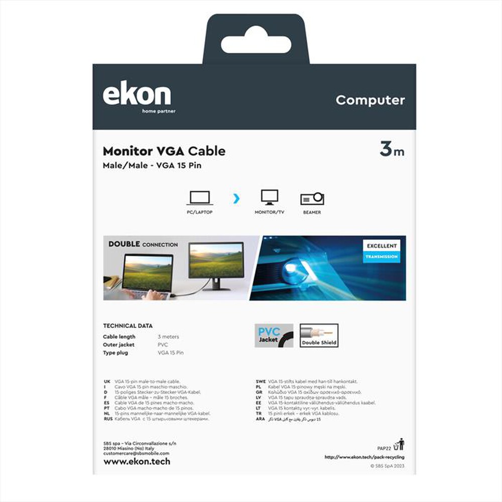 Immagine del prodotto EKON - ECITVGA30MMK-Nero