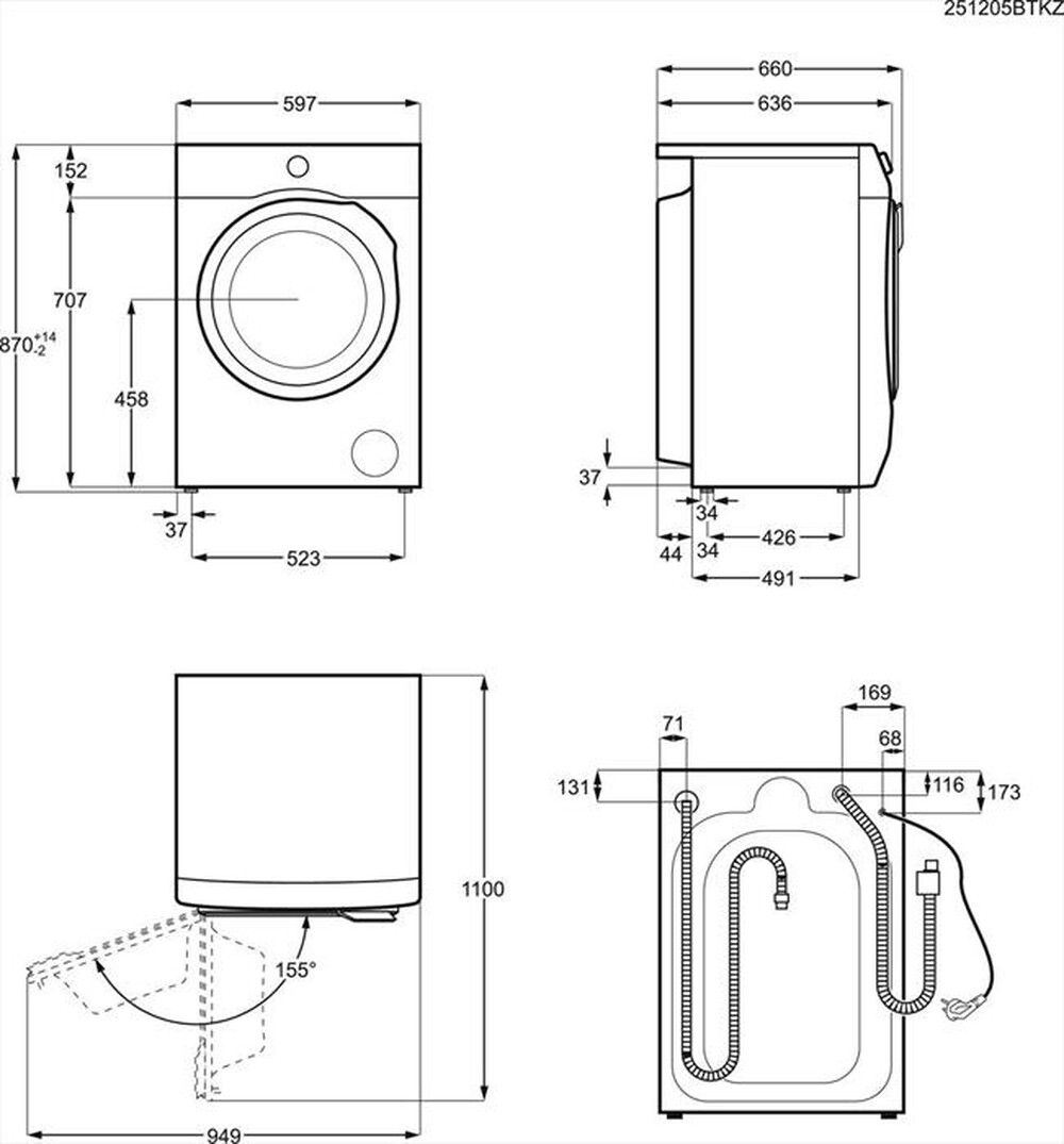 Immagine del prodotto ELECTROLUX - Lavasciuga EW9W216BW 10/6 Kg Classe B-Bianco
