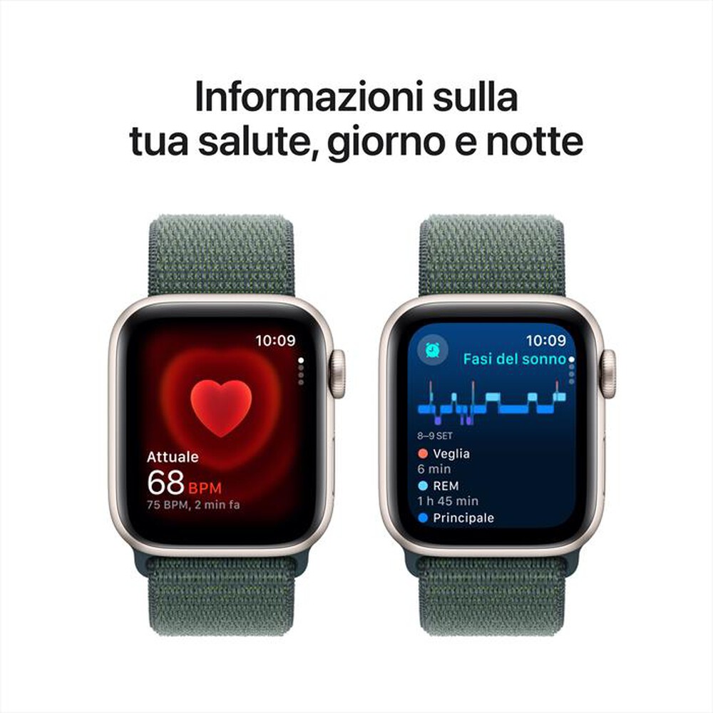 Immagine del prodotto APPLE - Watch SE GPS + Cellular 40mm Cassa Alluminio-Galassia - Sport Loop Verde
