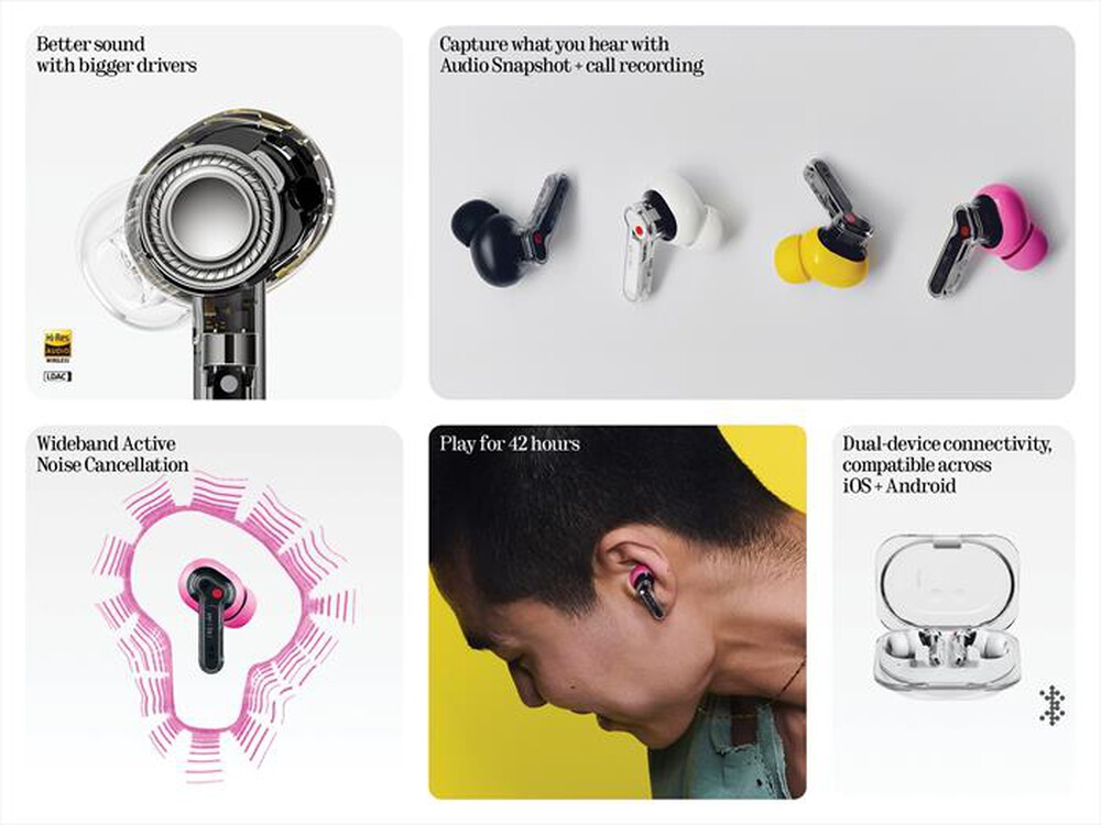 Immagine del prodotto NOTHING - Auricolare bluetooth TWS NOTHING EAR(3A)-Pink