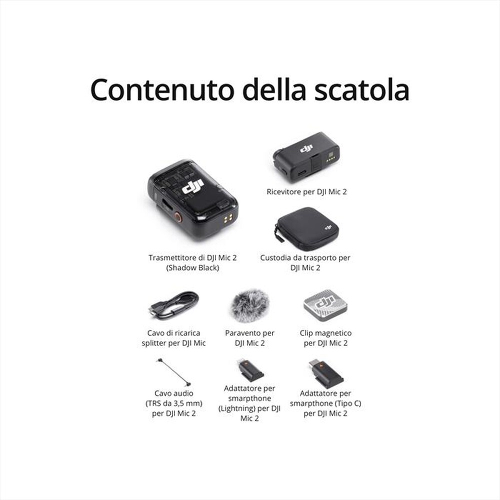Immagine del prodotto DJI - MIC 2 (1 TX + 1 RX) (CE)-Black