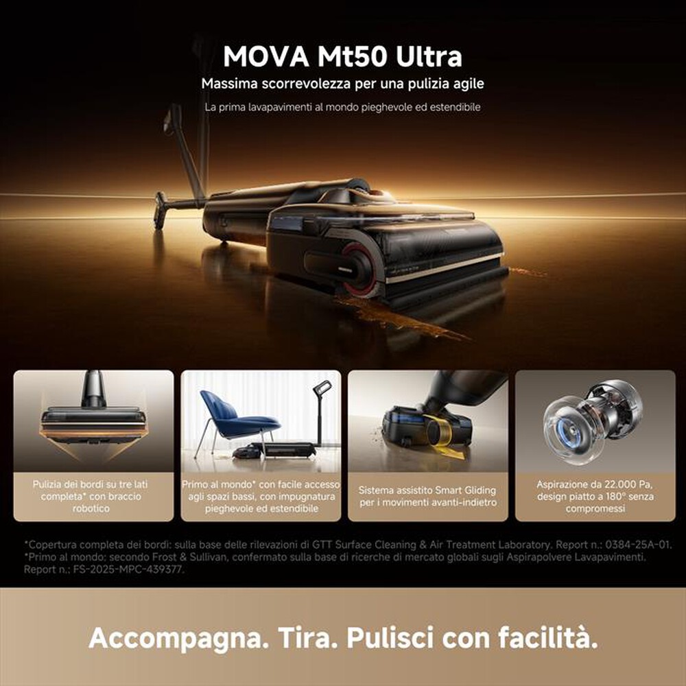 Immagine del prodotto MOVA - Lavapavimenti M50 VIM ULTRA-Nero / Oro
