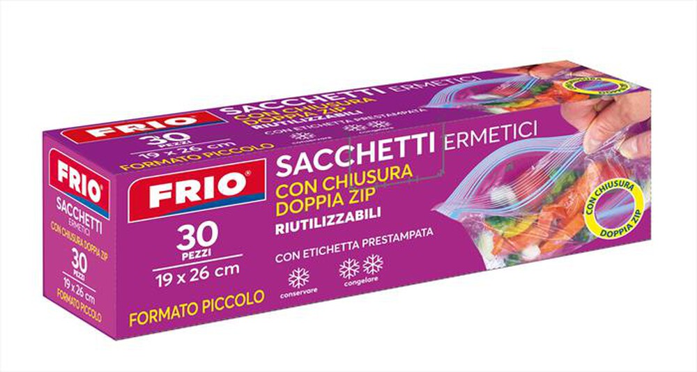 Immagine del prodotto LAVATELLI - FRIO SACCHETTI CHIUSURA DOPPIA ZIP PICCOLI 19X26