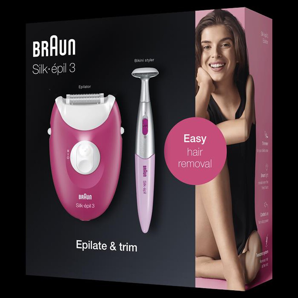 Immagine del prodotto BRAUN - Silk-&eacute;pil 3-420-Rosa/Bianco/Argento