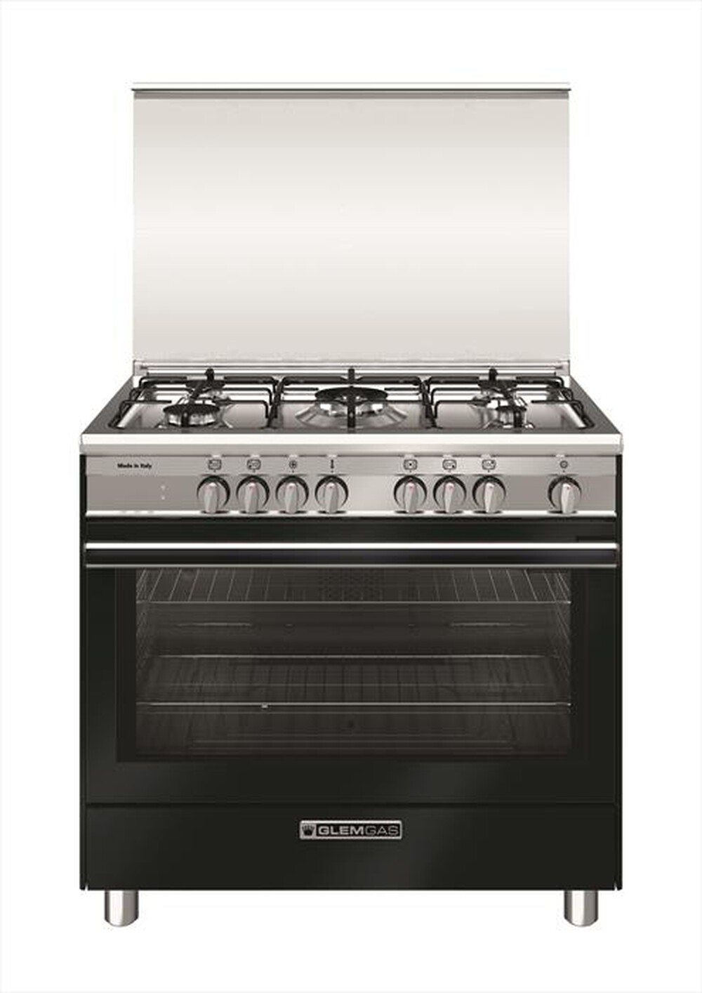 Immagine del prodotto GLEM GAS - Cucina a gas SB965MBK Classe A+-Nero Carbone