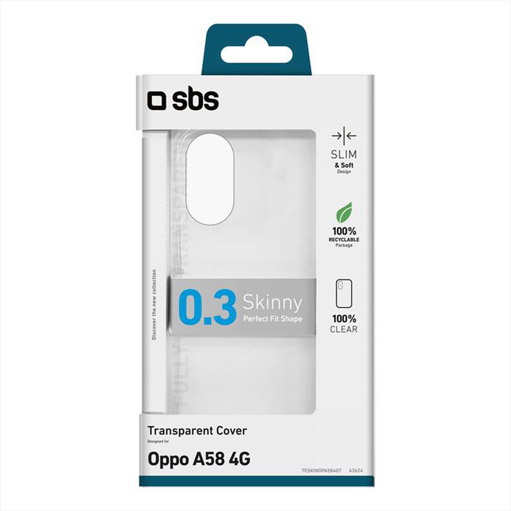 Immagine del prodotto SBS - Cover skinny TESKINOPA584GT per Oppo A58 4G-Trasparente