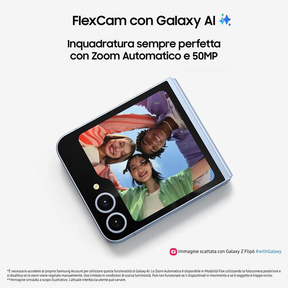 Immagine del prodotto SAMSUNG - Galaxy Z Flip6 12+512GB-Silver Shadow