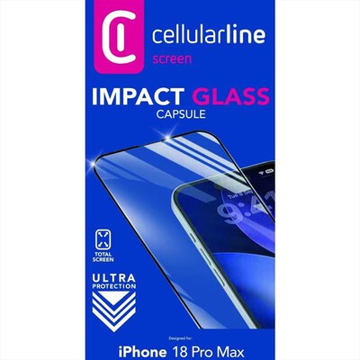 CELLULARLINE - IMPACT GLASS CAPSULE - IPHONE 18 PRO MAX-Trasparente