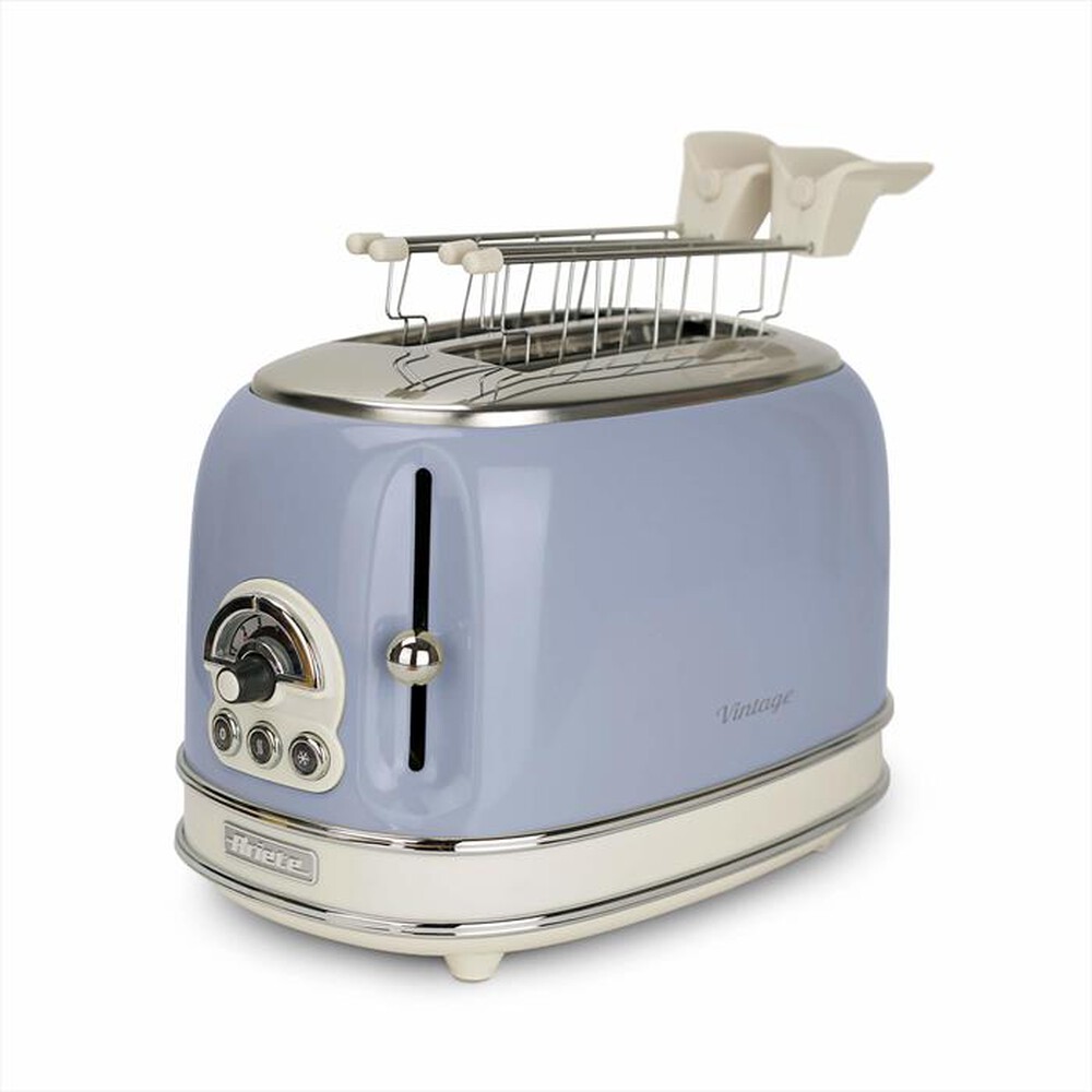 ARIETE - 155 Tostapane 2 Fette con Pinze Vintage-celeste