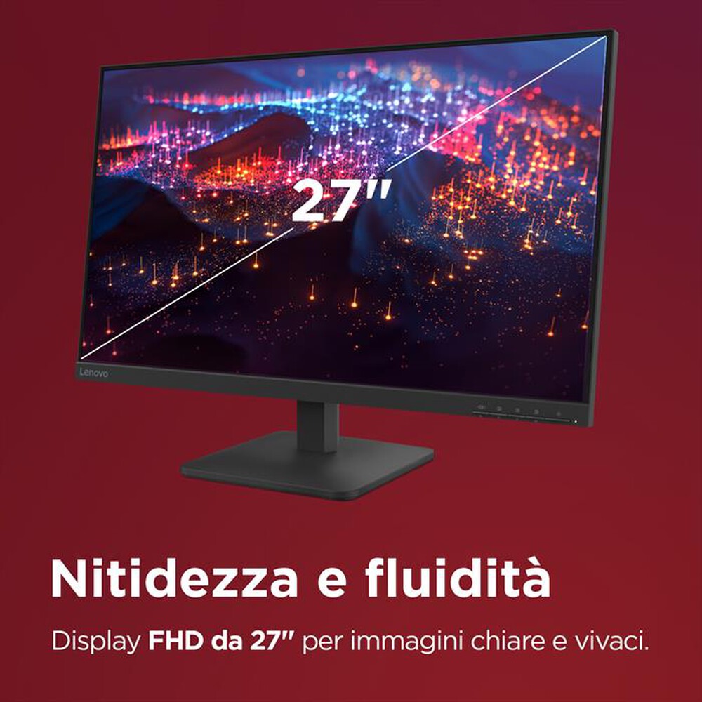 Immagine del prodotto LENOVO - Monitor WLED FHD 27" L27-4E-Raven black