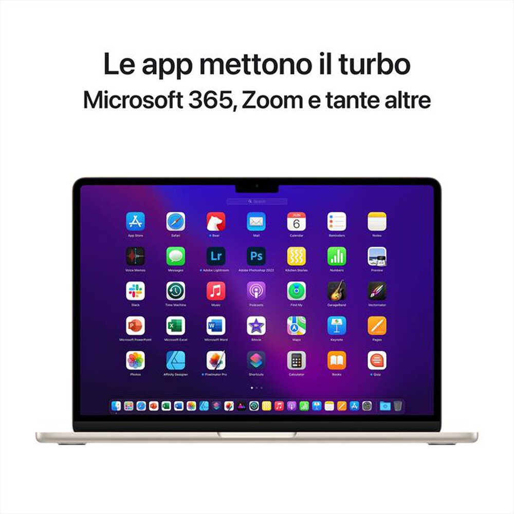 Immagine del prodotto APPLE - MacBook Air 13 M2 8-core CPU 8-core GPU 256GB SSD-Galassia
