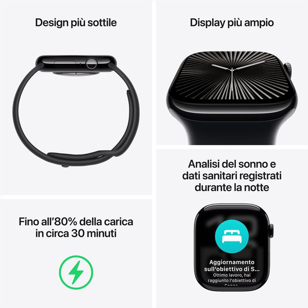 Immagine del prodotto APPLE - Watch Series 10 GPS + Cellular 42mm Titanio-Naturale - Sport Band Grey M/L