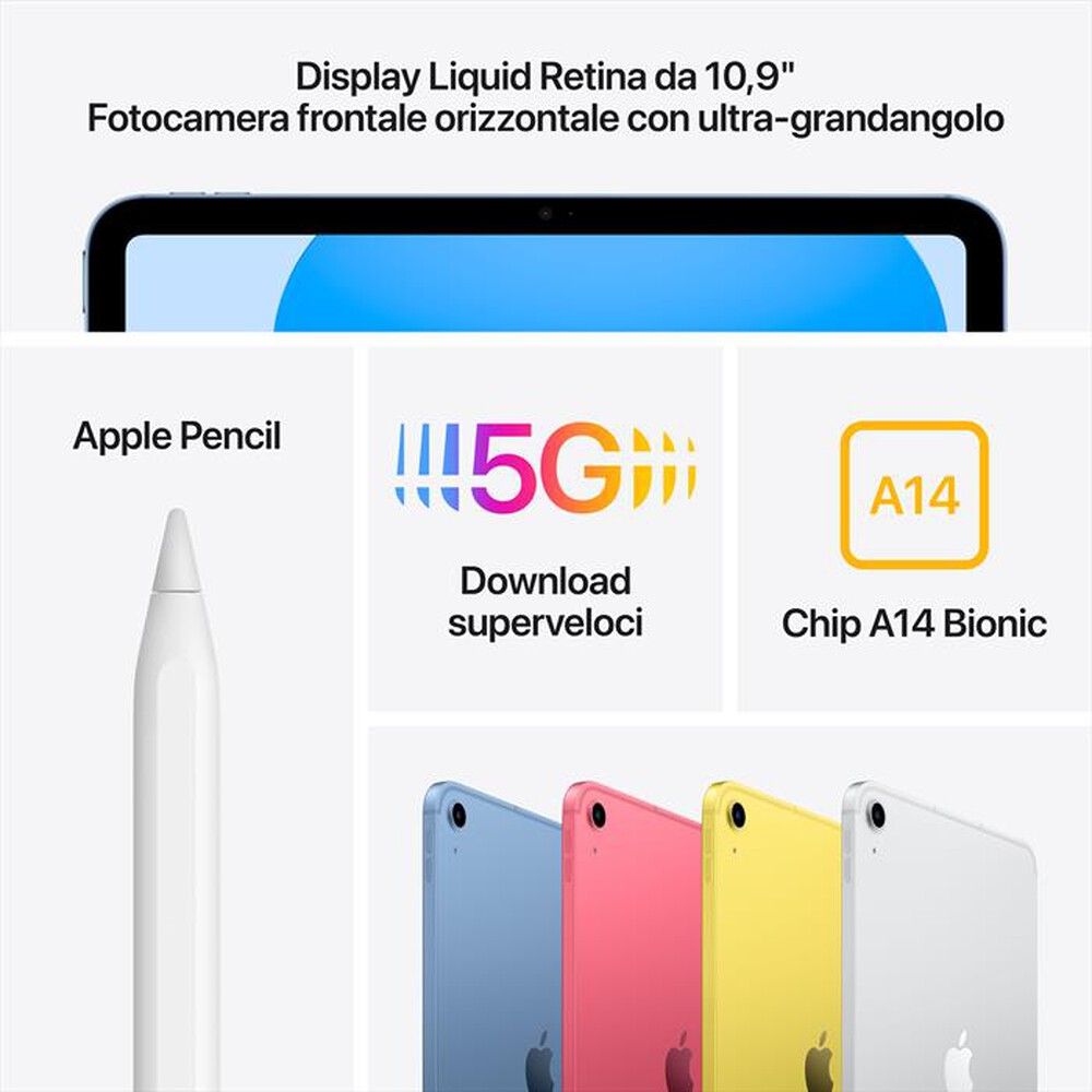 Immagine del prodotto APPLE - iPad 10.9 Wi-Fi + Cellular 64GB-Rosa