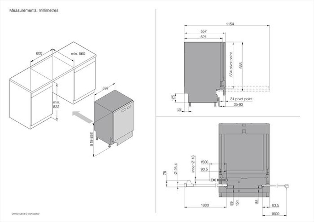 Immagine del prodotto ASKO - Lavastoviglie DBI 8447 AD.BS Classe A 14 coperti-Black Steel