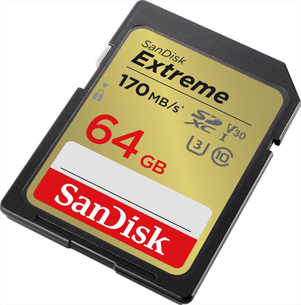 Immagine del prodotto SANDISK - SD EXTREME V30 U3 64GB-Nero/Oro