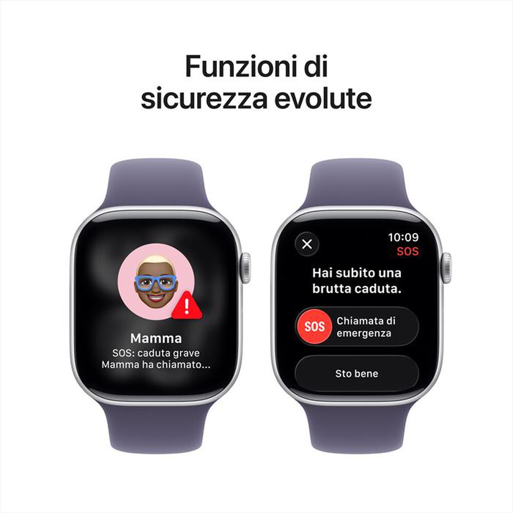 Immagine del prodotto APPLE - Watch Series 11 GPS + Cellular 46mm Alluminio-Argento Sport Band Viola - M/L