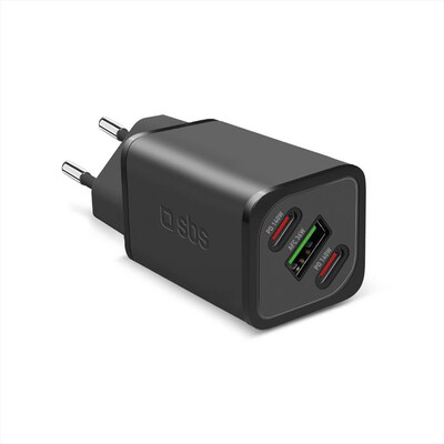 SBS - Caricatore da auto TETRGANUSB2CPD140W-Nero