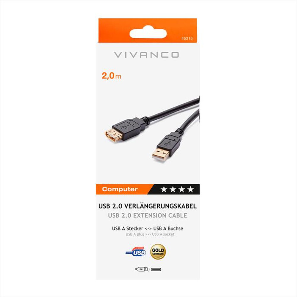 Immagine del prodotto SBS - USB 2.0 extension cavo AM-AF 2.0m-Nero