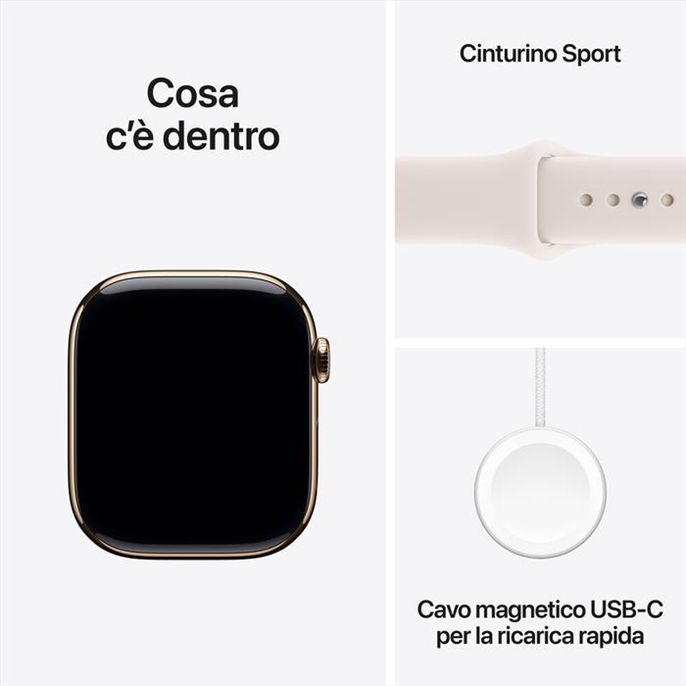 Immagine del prodotto APPLE - Watch Series 11 GPS + Cellular 46mm Titanio-Oro - Band Rosa Fard - M/L