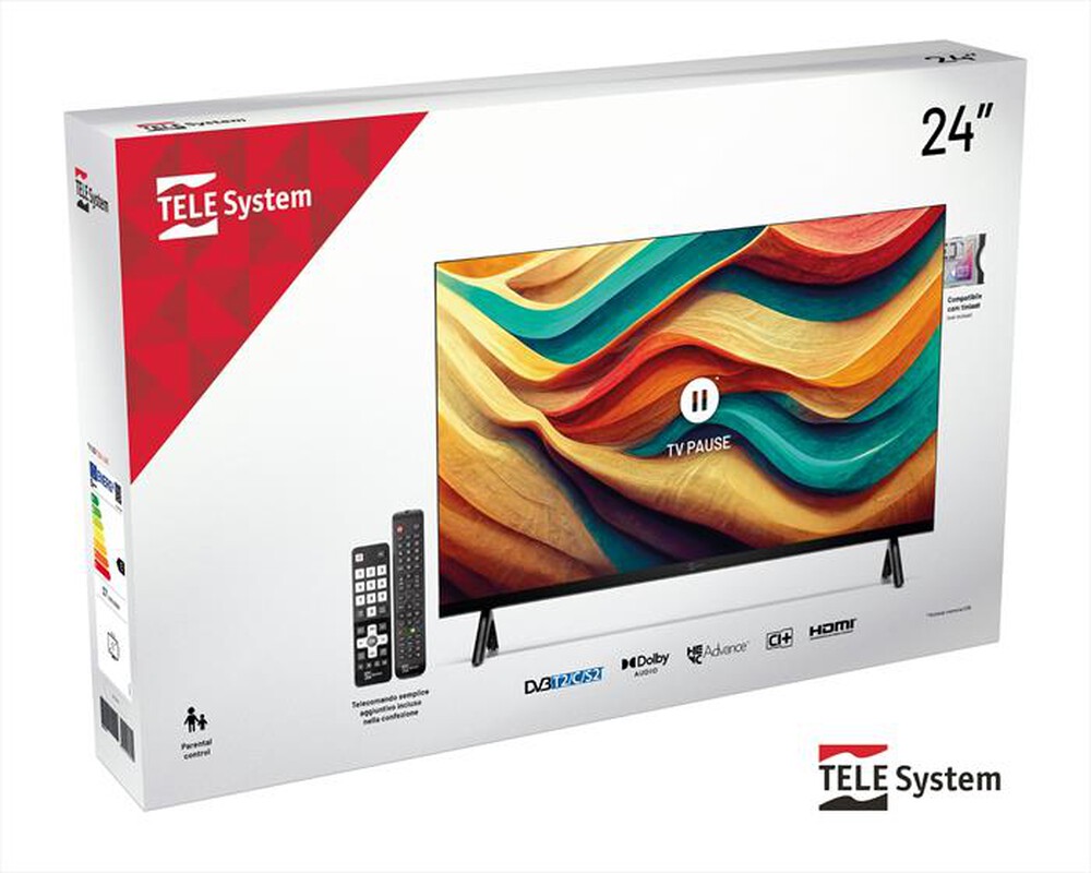 Immagine del prodotto TELESYSTEM - TV LED HD READY 24" LS15-BLACK