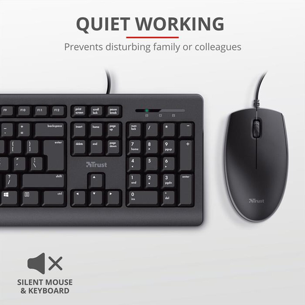 Immagine del prodotto TRUST - PRIMO KEYBOARD AND MOUSE SET IT-Black