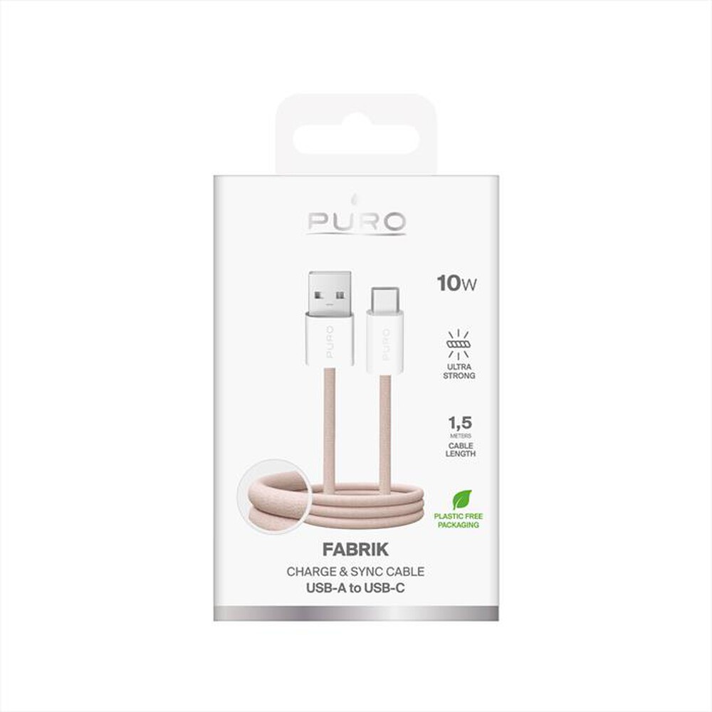 Immagine del prodotto PURO - Cavo in tessuto FABRIK da USB-A a USB-C-Sandshell