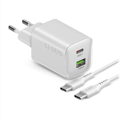 SBS - Caricatore da rete TETRKITGAN1A1C45W-bianco