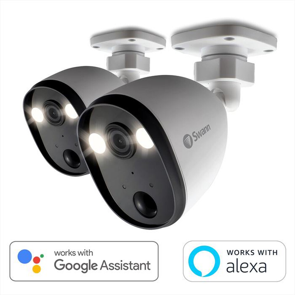 Immagine del prodotto SWANN - SPOTCAM FULL HD CON LUCE ESTERNO 2 PACK-White