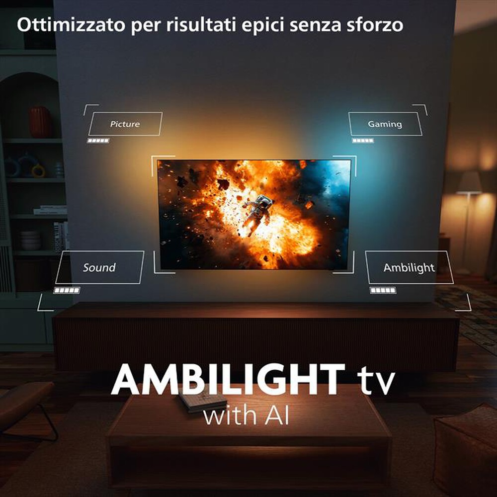 Immagine del prodotto PHILIPS - Smart TV QLED UHD 4K 65" 65PQS8501/12-Black