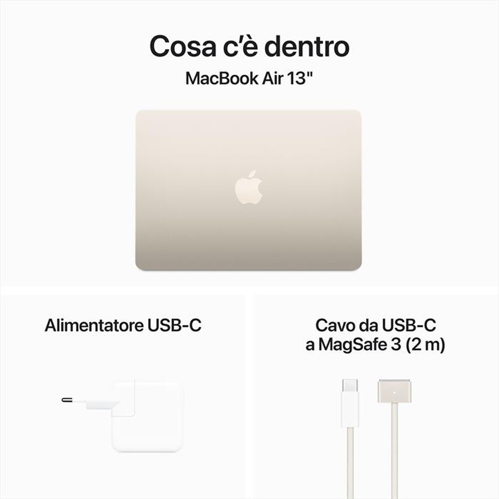 Immagine del prodotto APPLE - MacBook Air 13" M3 Core CPU 8 GPU 10 512GB SSD-Galassia