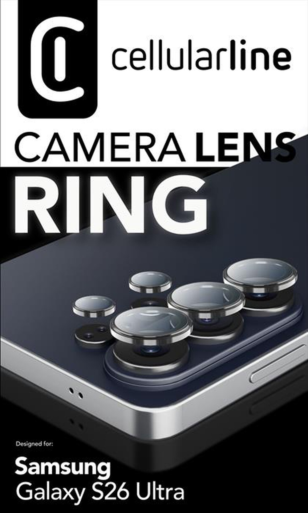 Immagine del prodotto CELLULARLINE - Vetro temperato CAMERA LENS RING GALAXY S26 ULTRA-Trasparente