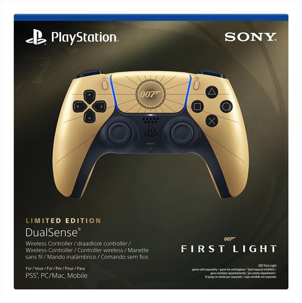Immagine del prodotto SONY COMPUTER - DUALSENSE WIRELESS CONTROLLER 007 FIRST LIGHT-Nero, Oro