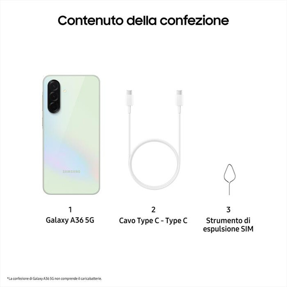 Immagine del prodotto SAMSUNG - Smartphone Galaxy A36 5G 128GB-Awesome Lime