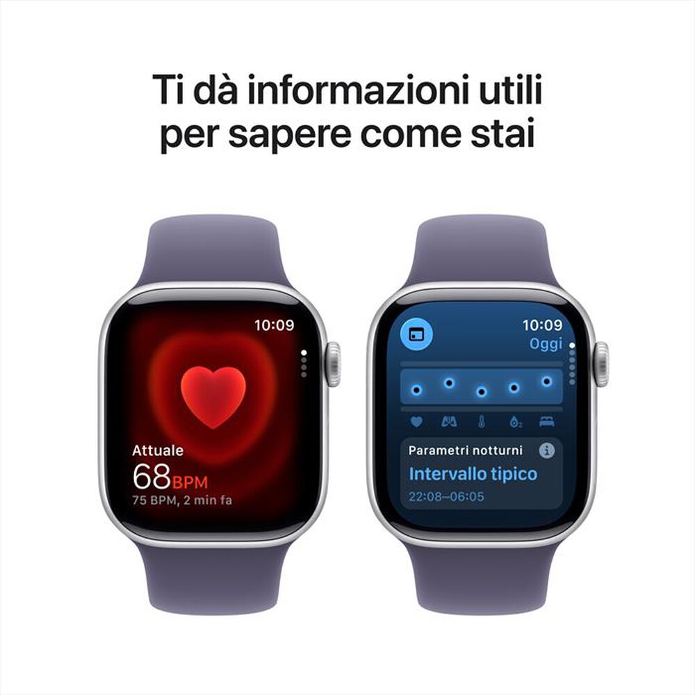 Immagine del prodotto APPLE - Watch Series 11 GPS + Cellular 42mm Alluminio-Argento - Sport Band Viola M/L