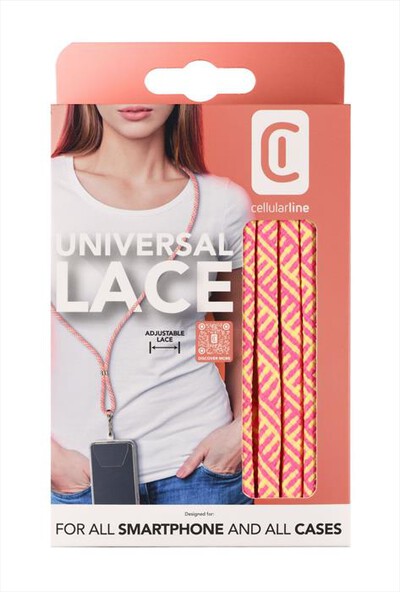 CELLULARLINE - Laccio da collo universale per smartphones-Orange