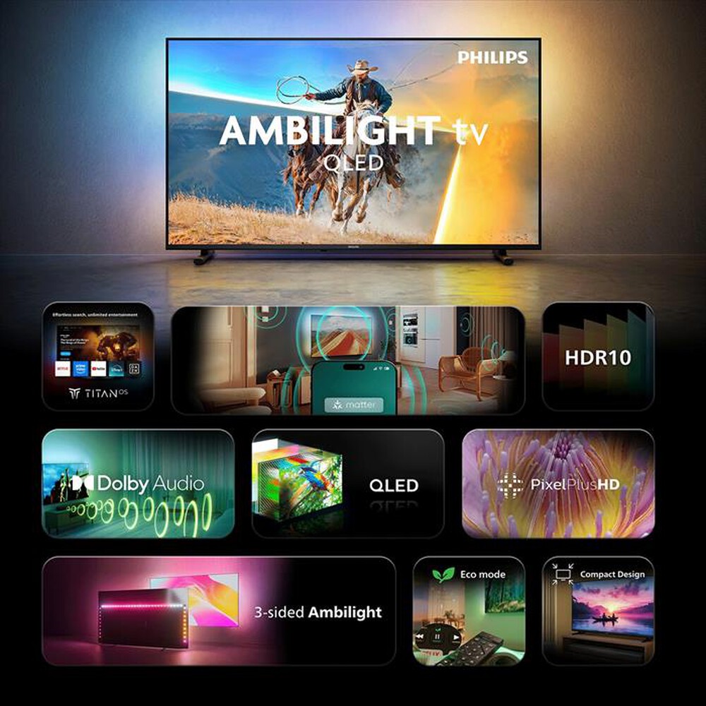 Immagine del prodotto PHILIPS - Smart TV QLED FHD 32" 32PQS6901/12-Black