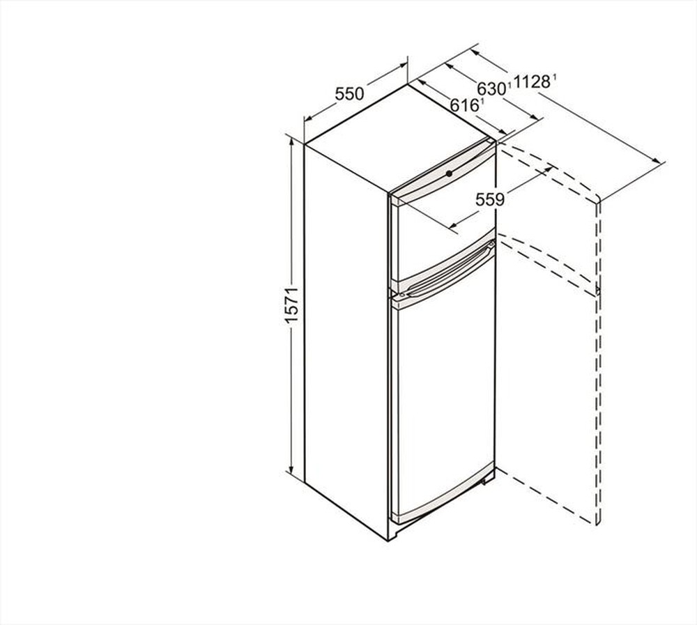Immagine del prodotto LIEBHERR - Frigorifero 2 porte CTEL2931-21 Classe F 279lt-Acciaio