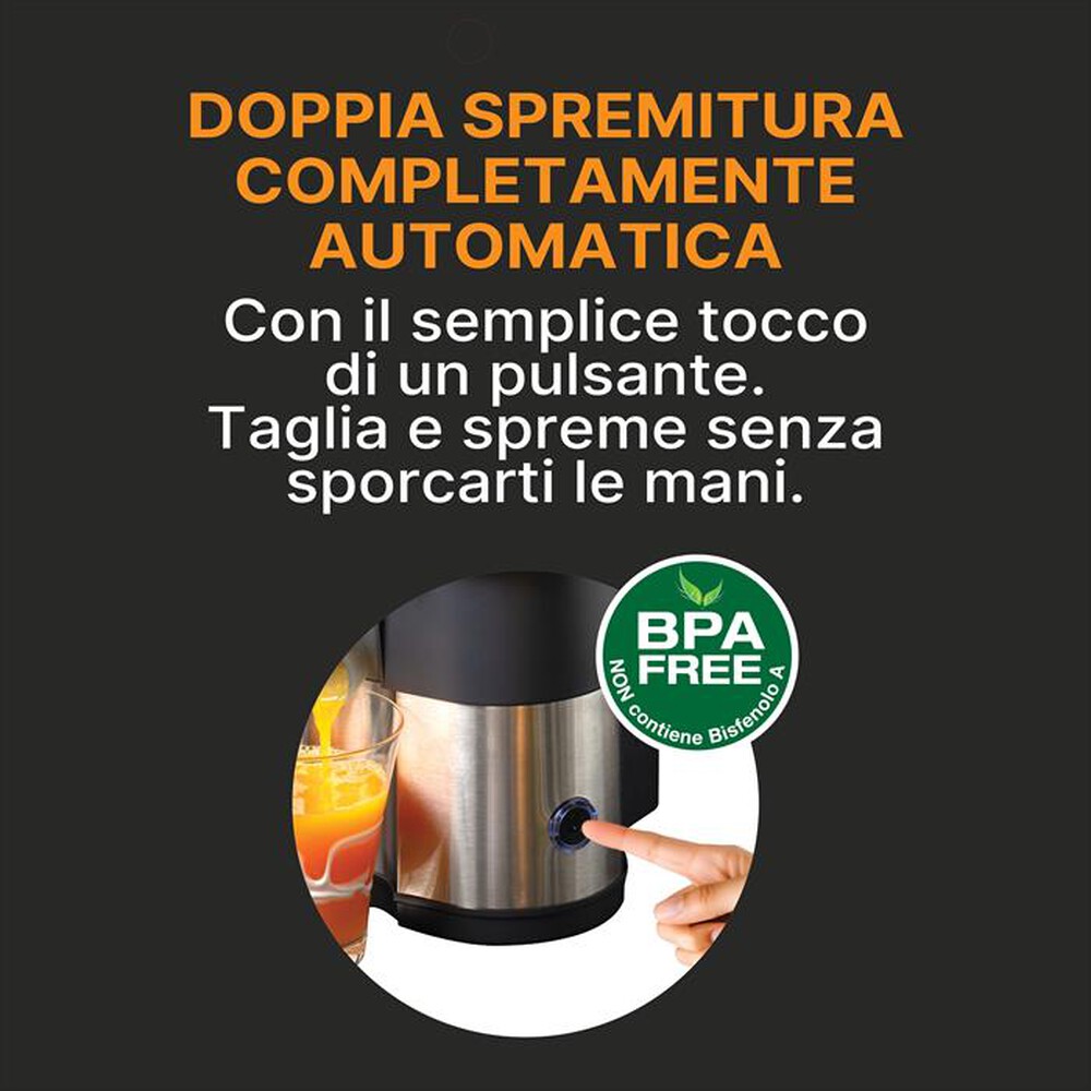 Immagine del prodotto MACOM - Spremiagrumi AUTO CUT & SQUEEZE-grigio e nero