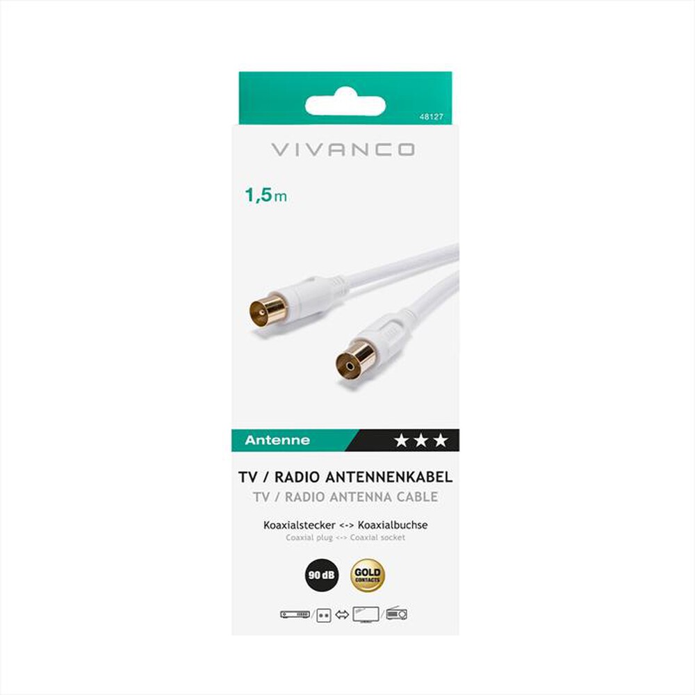 Immagine del prodotto SBS - Cavo antenna connection  1,5m-Bianco