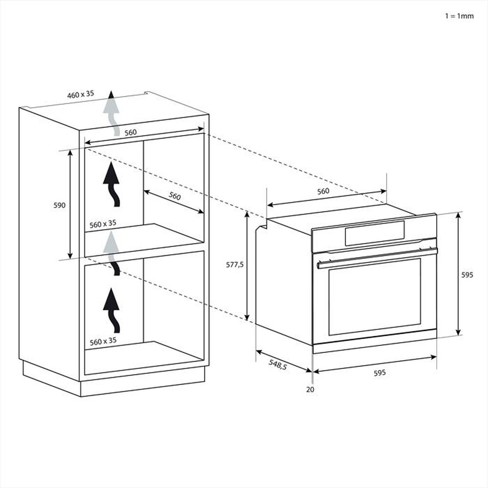 Immagine del prodotto CANDY - Forno incasso elettrico FCC603NAV Classe A+