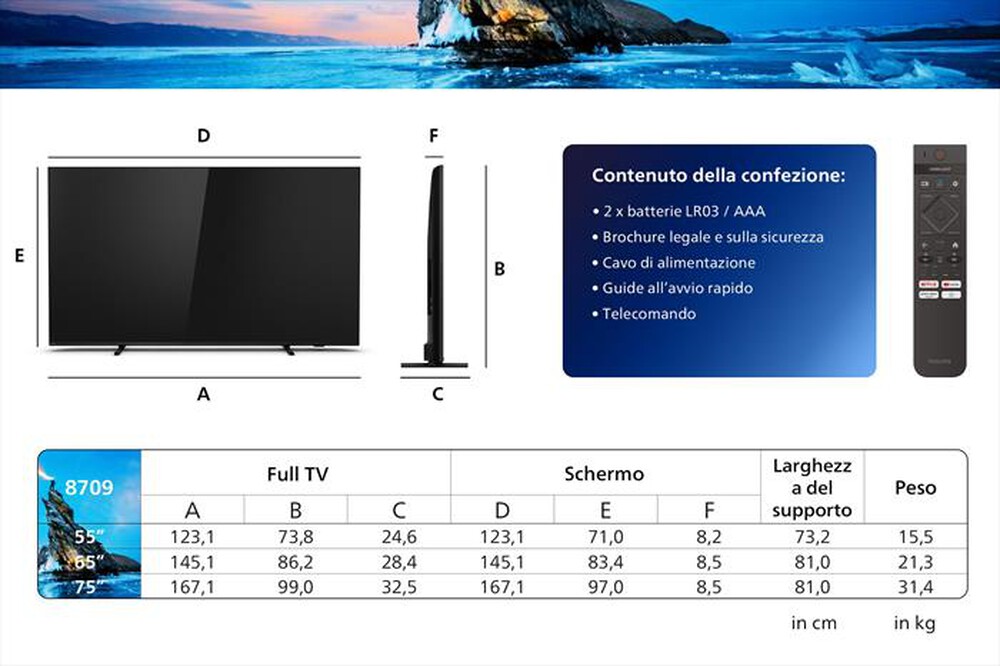 Immagine del prodotto PHILIPS - Smart TV LED UHD 4K 75" 75PML8709/12-Black