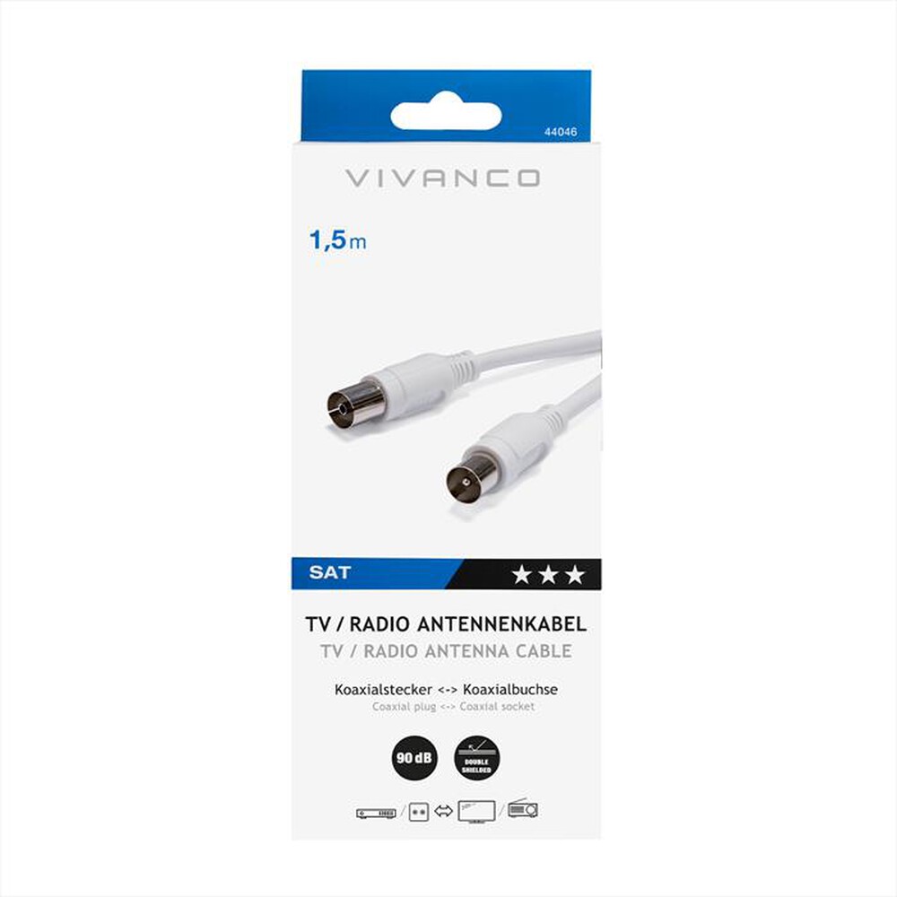 Immagine del prodotto SBS - Cavo antenna connection  1.5m-Bianco