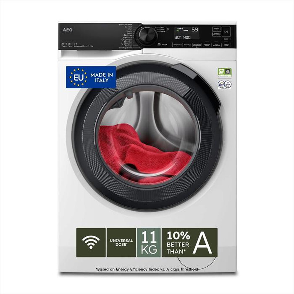 Immagine del prodotto AEG - Lavatrice LR8H114BY 11 Kg Classe A-Bianco/obl&ograve; nero