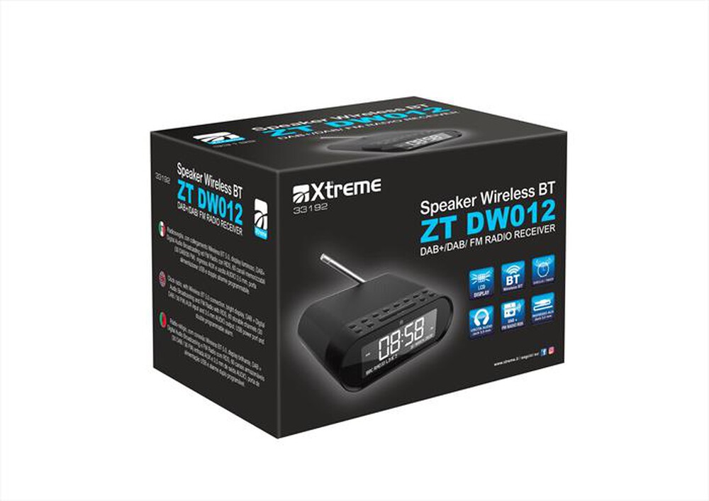 Immagine del prodotto XTREME - RADIOSVEGLIA DAB/DAB+ ZT DW012-NERO