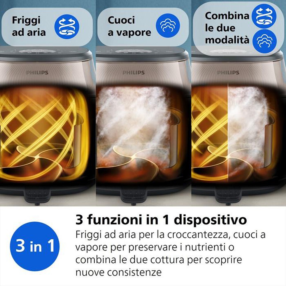 Immagine del prodotto PHILIPS - Friggitrice ad aria AIRFRYER SERIE 5000 NA543/00-Nero/Champagne