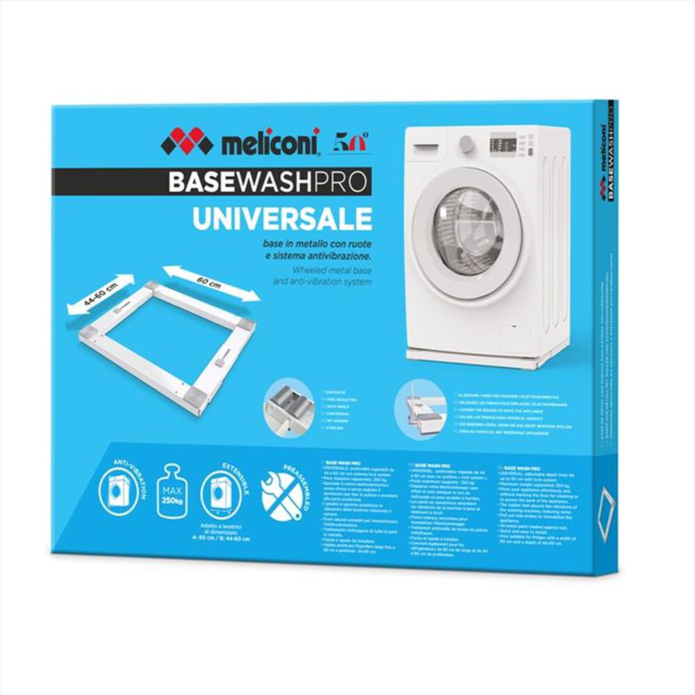 Immagine del prodotto MELICONI - BASE WASH PRO Base con ruote-Metallo, bianco